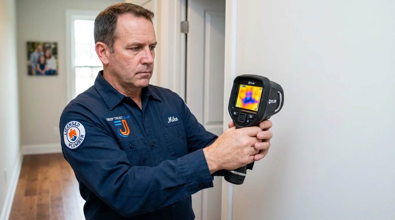 Thermal imaging leak detection by Johns Plumbing LLC in Johnsonburg
